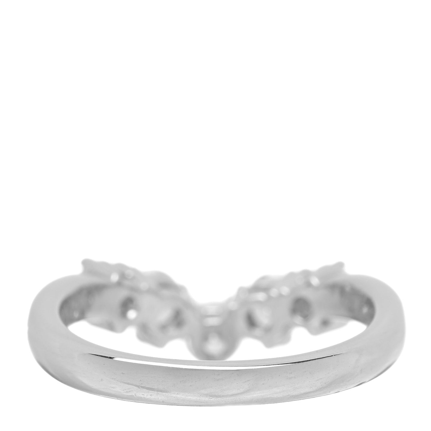 Platinum Diamond .72ct Curved Band Ring 49 5