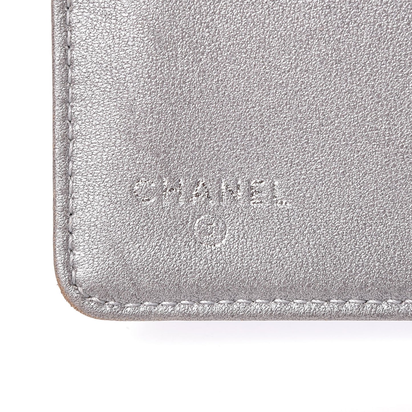 Lambskin Camellia Embossed Yen Wallet Black