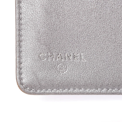 Chanel Lambskin Camellia Embossed Yen Wallet Black 14 of 22