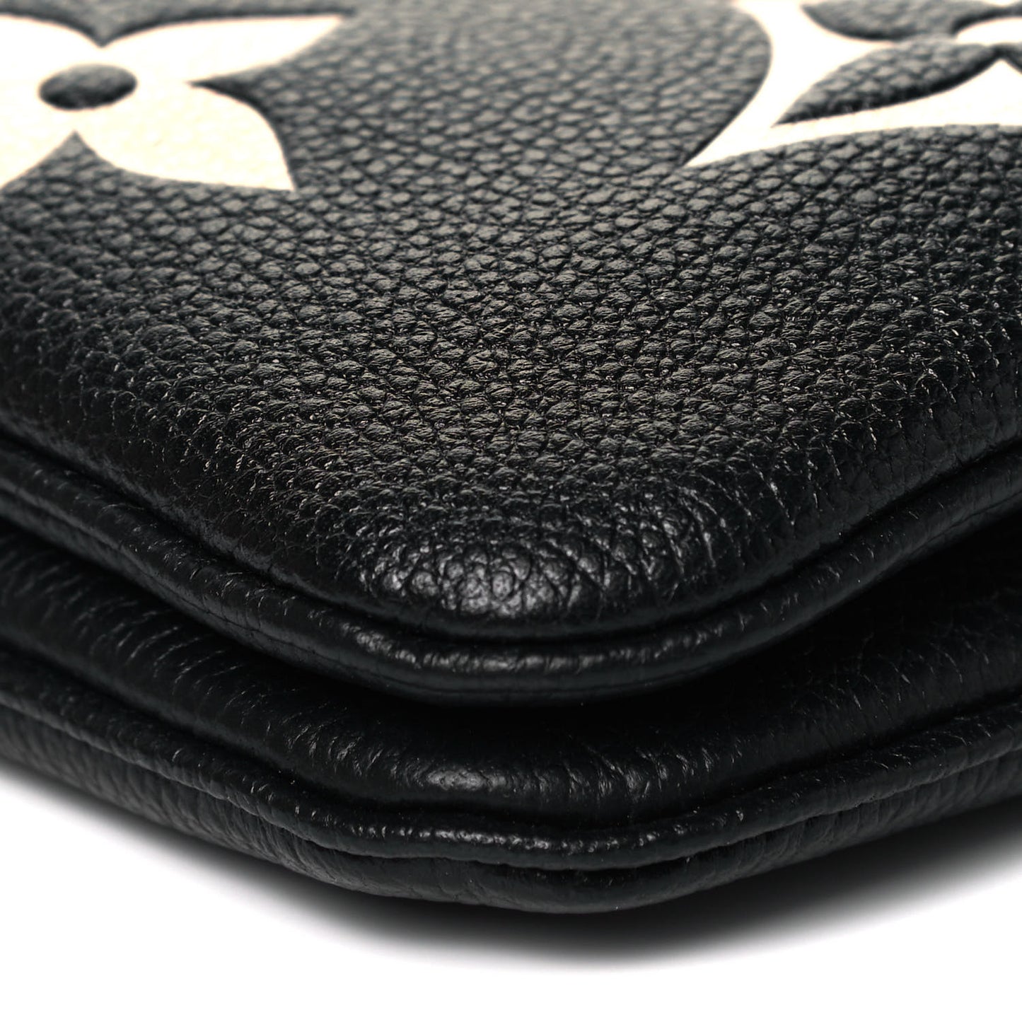 Empreinte Monogram Giant Double Zip Pochette Black Cream