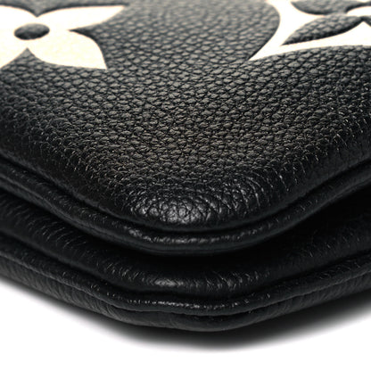 Louis Vuitton Empreinte Monogram Giant Double Zip Pochette Black Cream 8 of 8