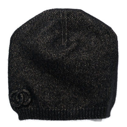 Chanel Cashmere Blend CC Beanie Hat Black Multicolor 1 of 4