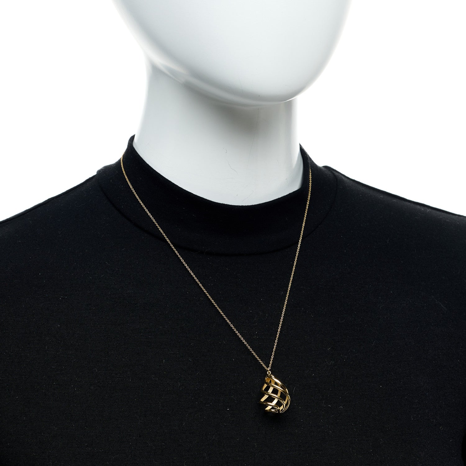 Tiffany 18K Yellow Gold Paloma Picasso Venezia Luce Pendant Necklace 2 of 5