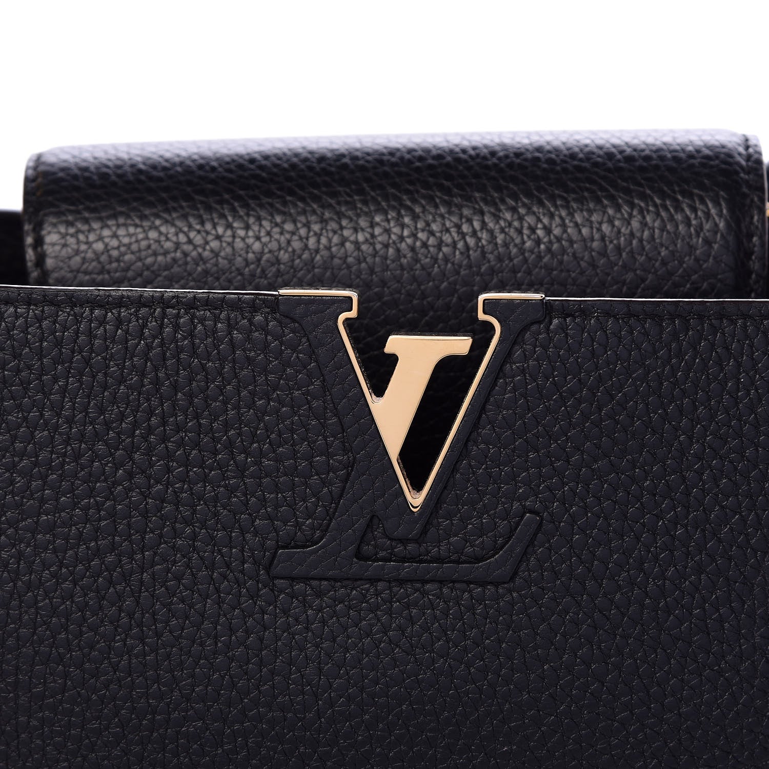 Louis Vuitton Taurillon Capucines PM Black 9 of 10
