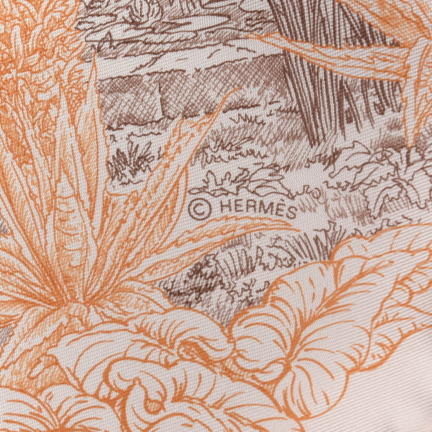 Silk Le Jardin de Leila Scarf 90