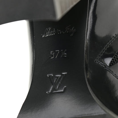Louis Vuitton Patent Calfskin Monogram Star Trail Ankle Boots 37.5 Black 6 of 7