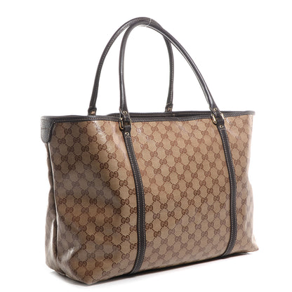 Gucci Crystal Monogram Large Joy Tote Beige Ebony Testa di Moro 3 of 7