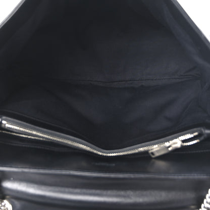 Saint Laurent Calfskin Y Quilted Monogram Large Loulou Chain Satchel Black 5 of 10