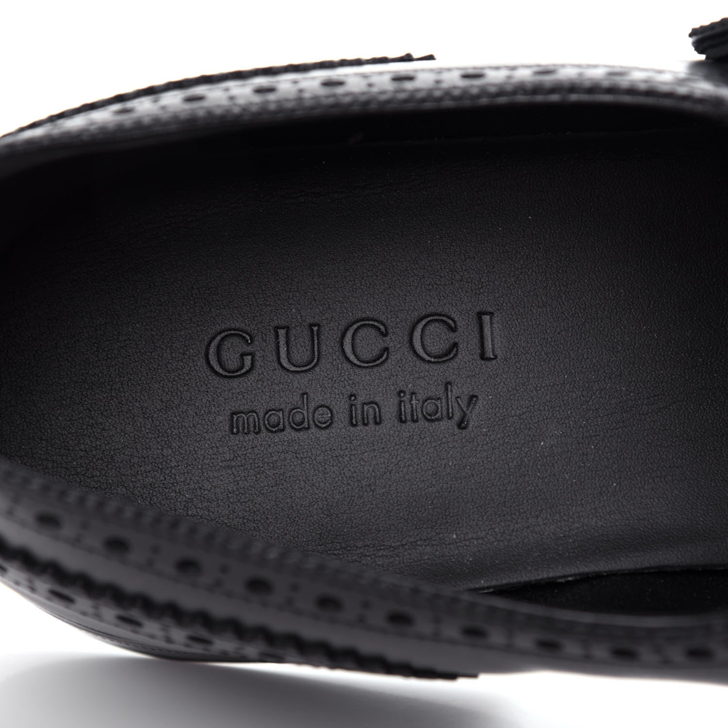 Gucci Calfskin Bee Embroidered Mens Queercore Brogue Wingtip Monk Strap Loafers 8 Black 8 of 12