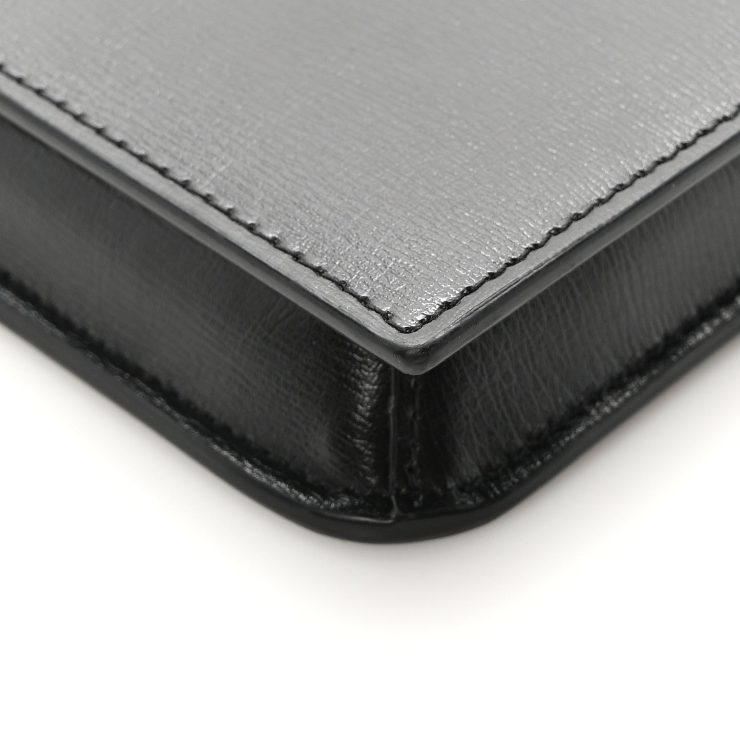 Smooth Calfskin Monogram Phone Holder Crossbody Black