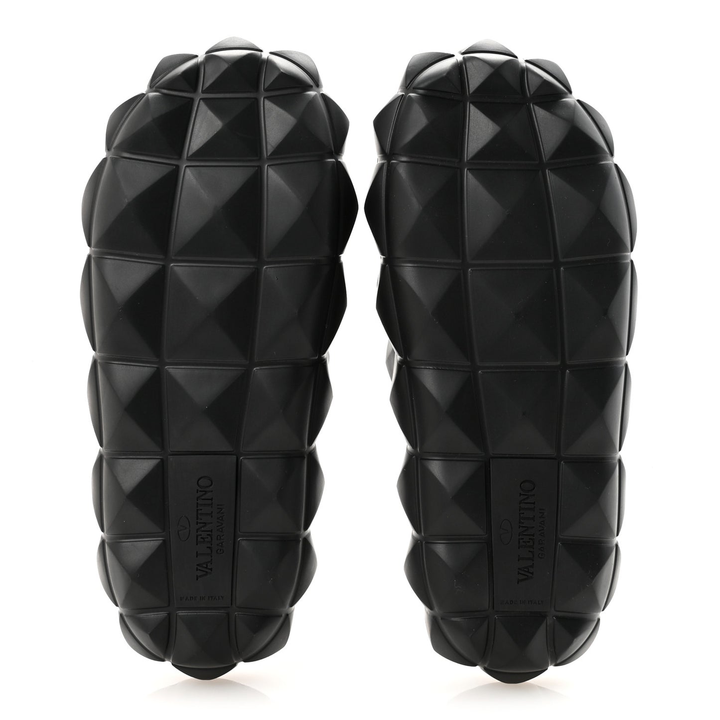 Rubber Roman Stud Turtle Slide Sandals 36 Black