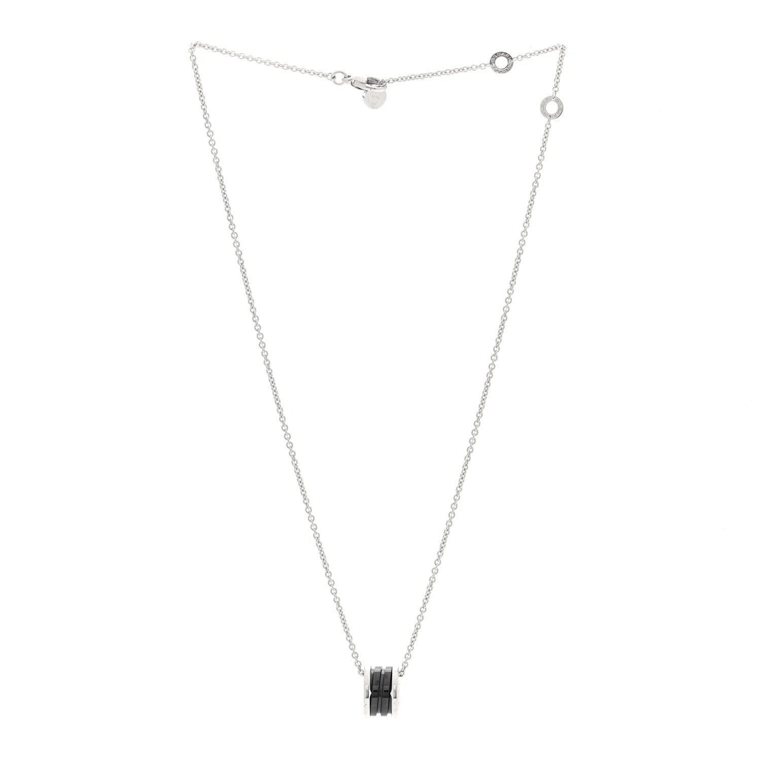 Bulgari Sterling Silver Ceramic Save The Children Pendant Necklace 3 of 6