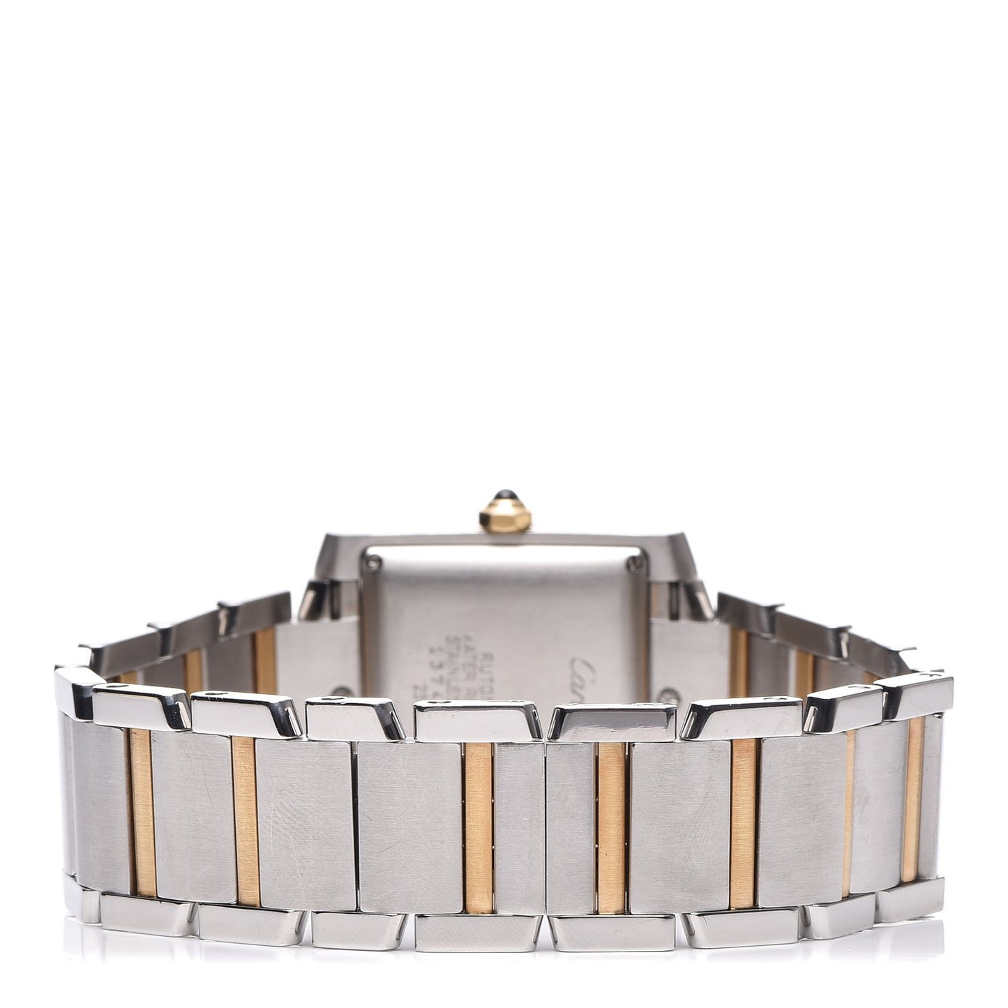 Stainless Steel 18K Yellow Gold 28mm Tank Francaise Automatic Watch