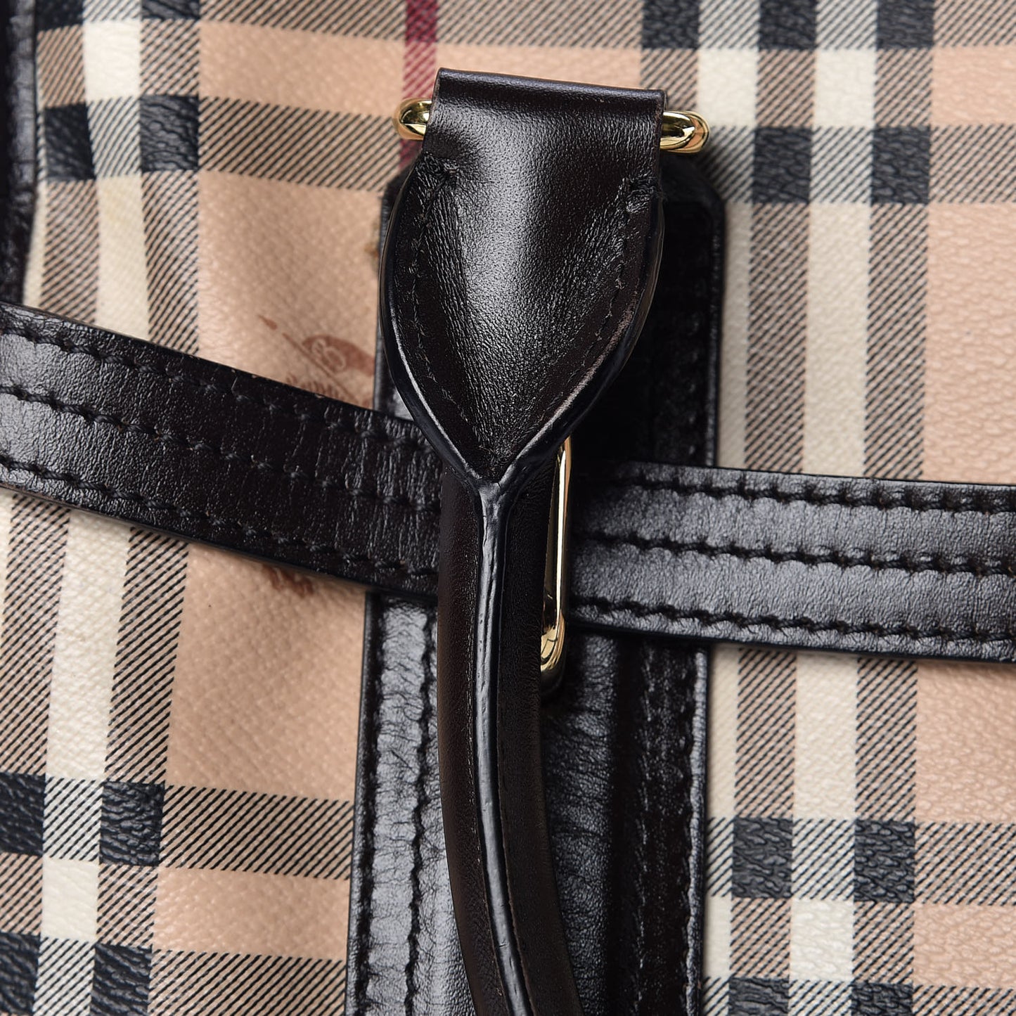 Haymarket Check Minford Portrait Tote Chocolate