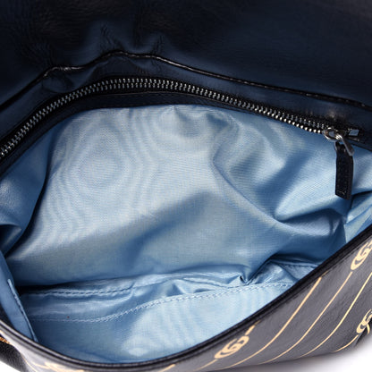 Gucci Calfskin Diagonal GG Medium Thiara Double Envelope Shoulder Bag Black Red 7 of 16