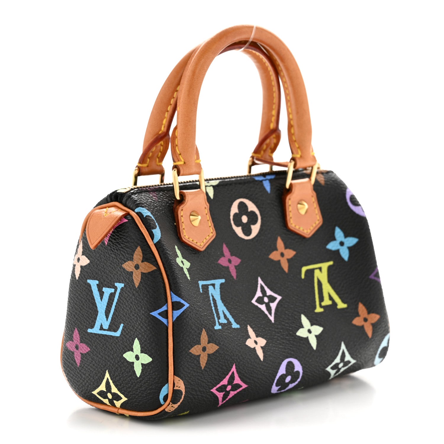 Louis Vuitton Monogram Multicolor Mini Sac HL Speedy Black 3 of 13