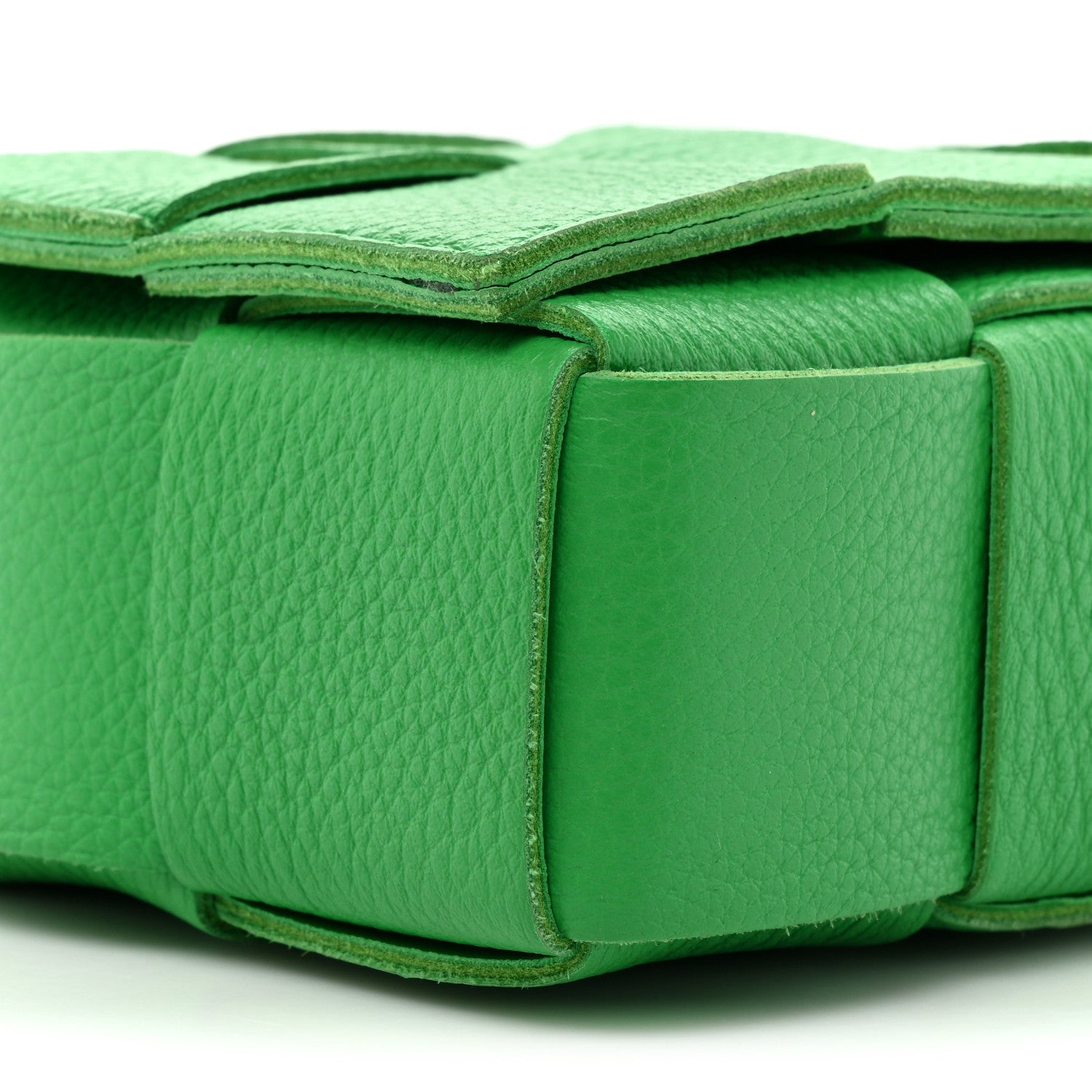 Bottega Veneta Grained Calfskin Maxi Intrecciato Cassette Crossbody Bag Parakeet 8 of 16