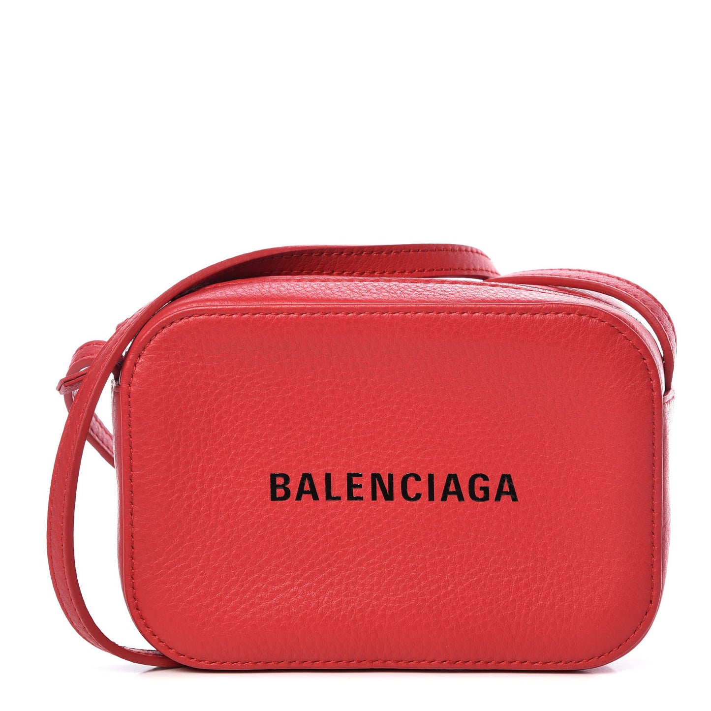 Calfskin Logo XS Everyday Camera Bag Rouge Lantern Black