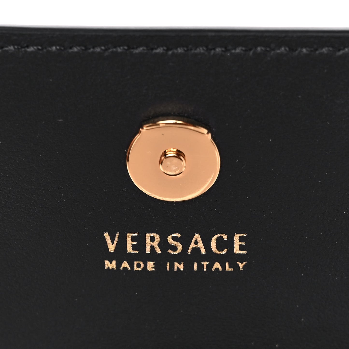 Vitello Medallion Cell Phone Crossbody Black