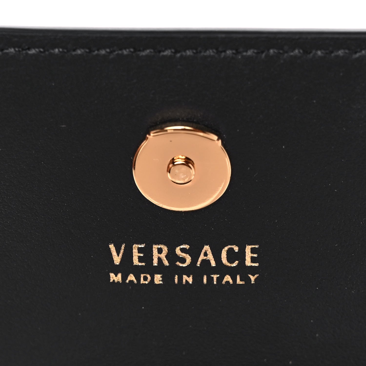 Versace Vitello Medallion Cell Phone Crossbody Black 6 of 12