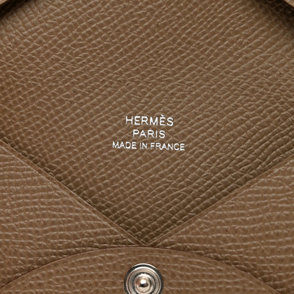 Hermes Epsom Calvi Card Case Etoupe 6 of 7