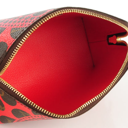 Louis Vuitton Monogram Kusama Pumpkin Dots Cosmetic Pouch Red 5 of 6