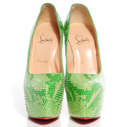 Christian Louboutin Python Daffodile 160 Pumps 36 Green 2 of 5