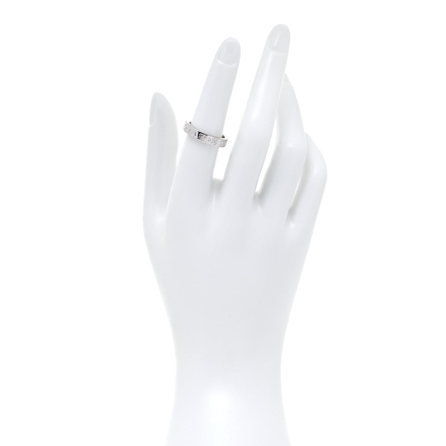 18K White Gold Diamond B.Zero1 Essential Band Ring 53 6.5