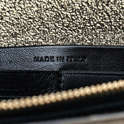 Saint Laurent Grained Metallic Calfskin Monogram Chain Wallet Bronze 6 of 8