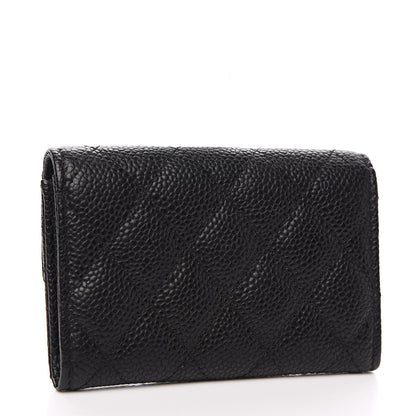 Chanel Caviar Quilted Flap Card Holder Black 2 of 7