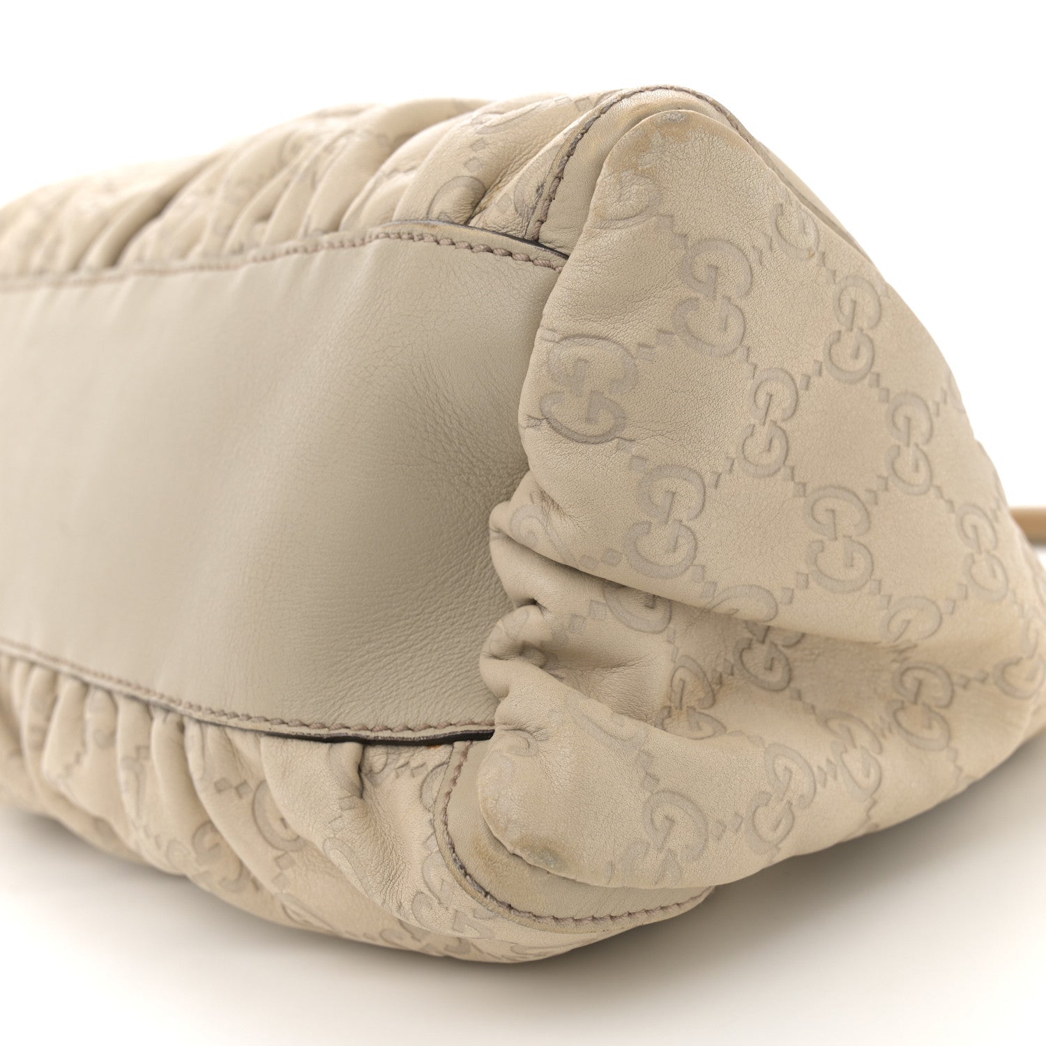 Gucci Guccissima Medium D Gold Hobo Off White 10 of 14