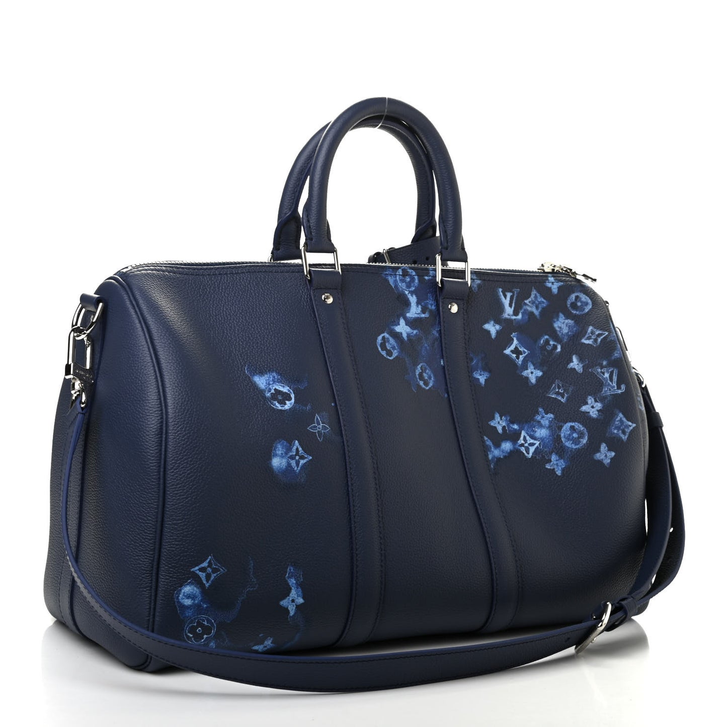 Monogram Ink Watercolor Keepall Bandouliere 40 Blue