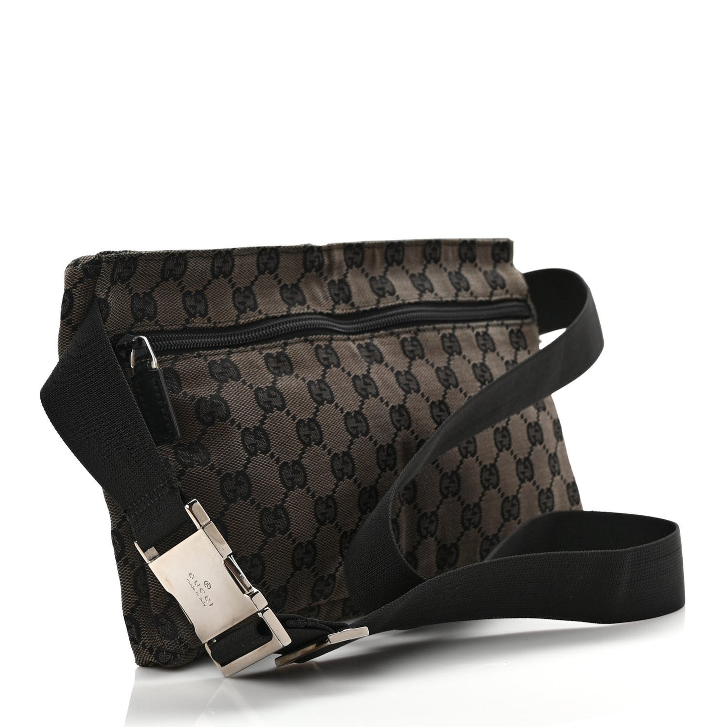 GG Monogram Double Pocket Belt Bag Navy
