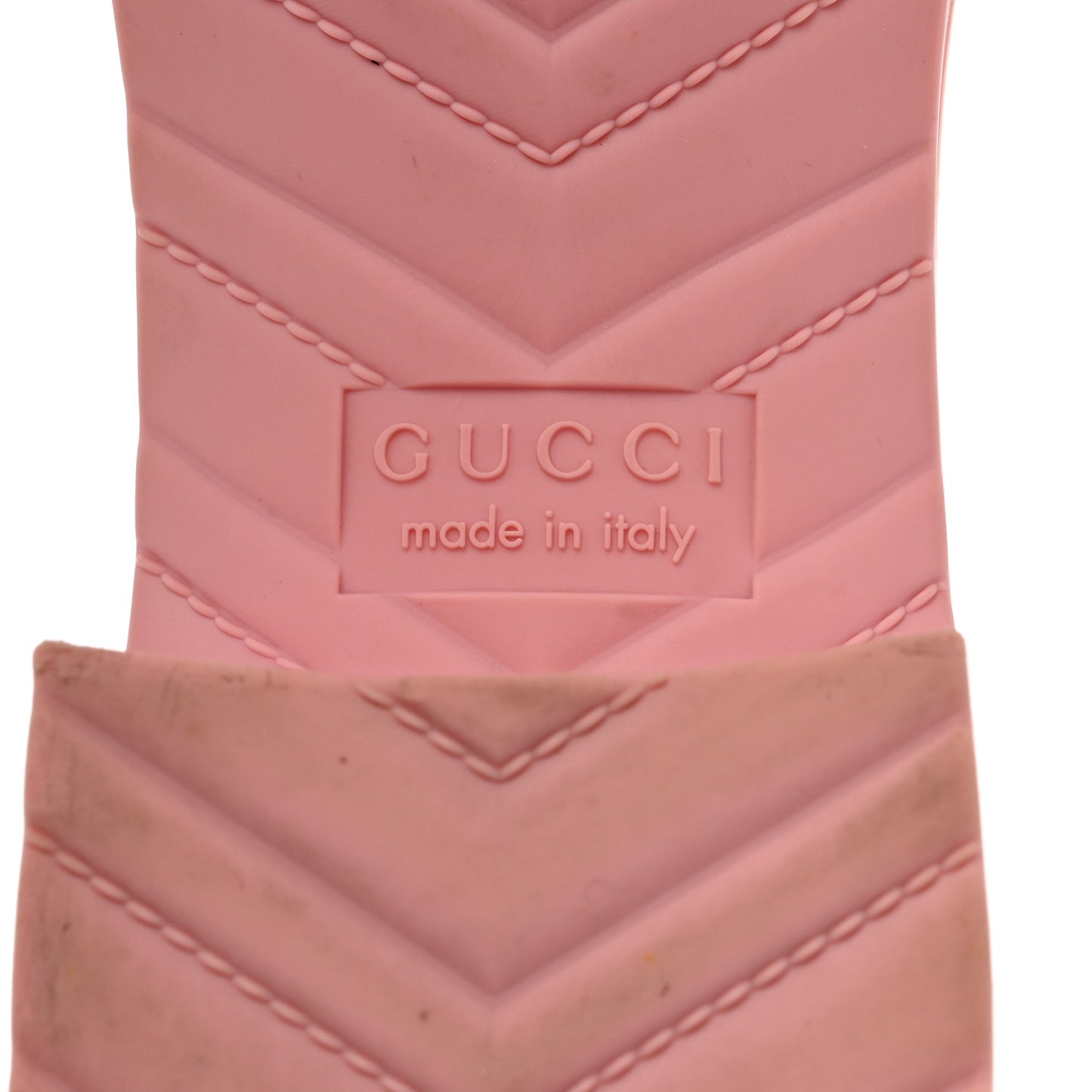 Rubber Gucci Logo Womens Platform 20/60mm Slide Sandals 37 Wild Rose