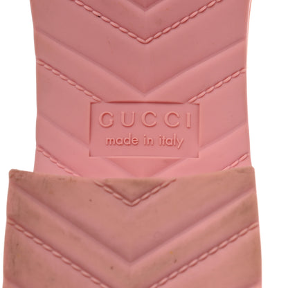 Gucci Rubber Gucci Logo Womens Platform 20/60mm Slide Sandals 37 Wild Rose 8 of 8