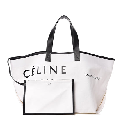 Celine Textile Medium Made In Tote Black White 1 of 9