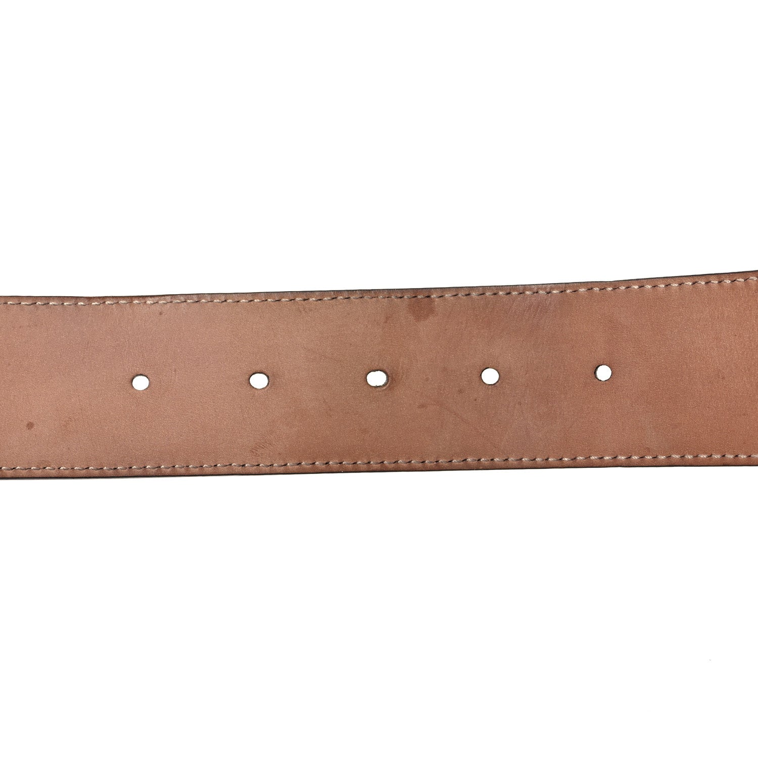 Gucci GG Supreme Monogram Selleria Calfskin Interlocking G 40mm Belt 85/34 Beige Ebony Cocoa 4 of 6