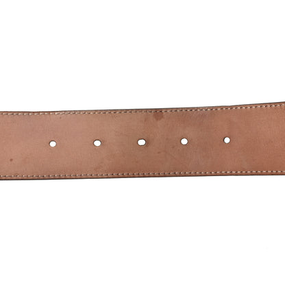 Gucci GG Supreme Monogram Selleria Calfskin Interlocking G 40mm Belt 85/34 Beige Ebony Cocoa 4 of 6