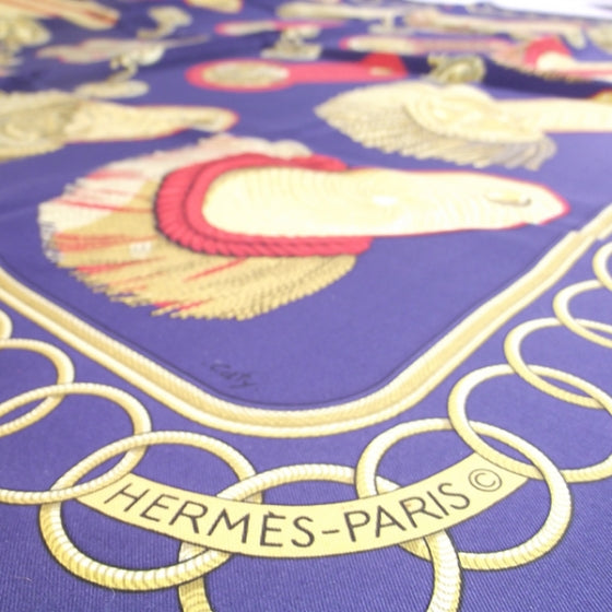 Silk Epaulette Royal Scarf
