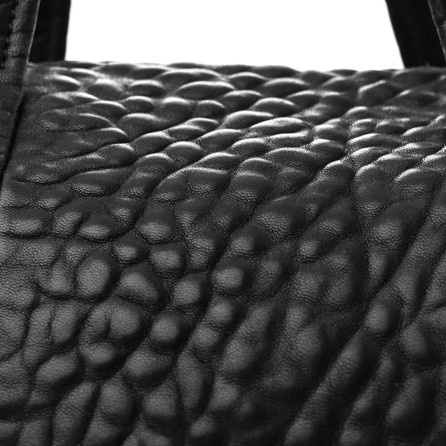 Pebbled Lambskin Rockie Black Matte Black Hardware