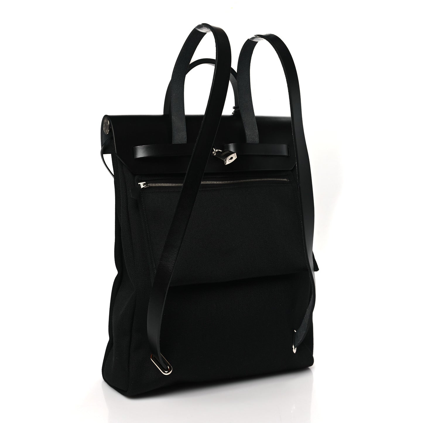 Military Toile Vache Hunter Herbag a Dos Zip Retourne Backpack Black