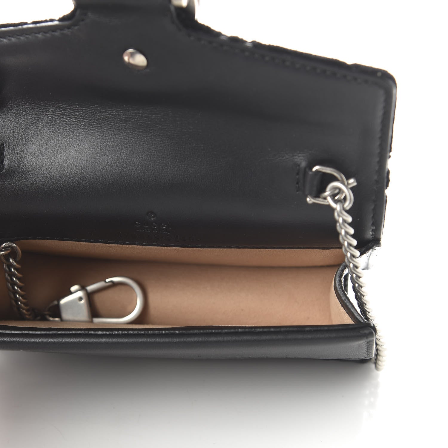 Gucci Velvet GG Monogram Super Mini Dionysus Shoulder Bag Black 5 of 10