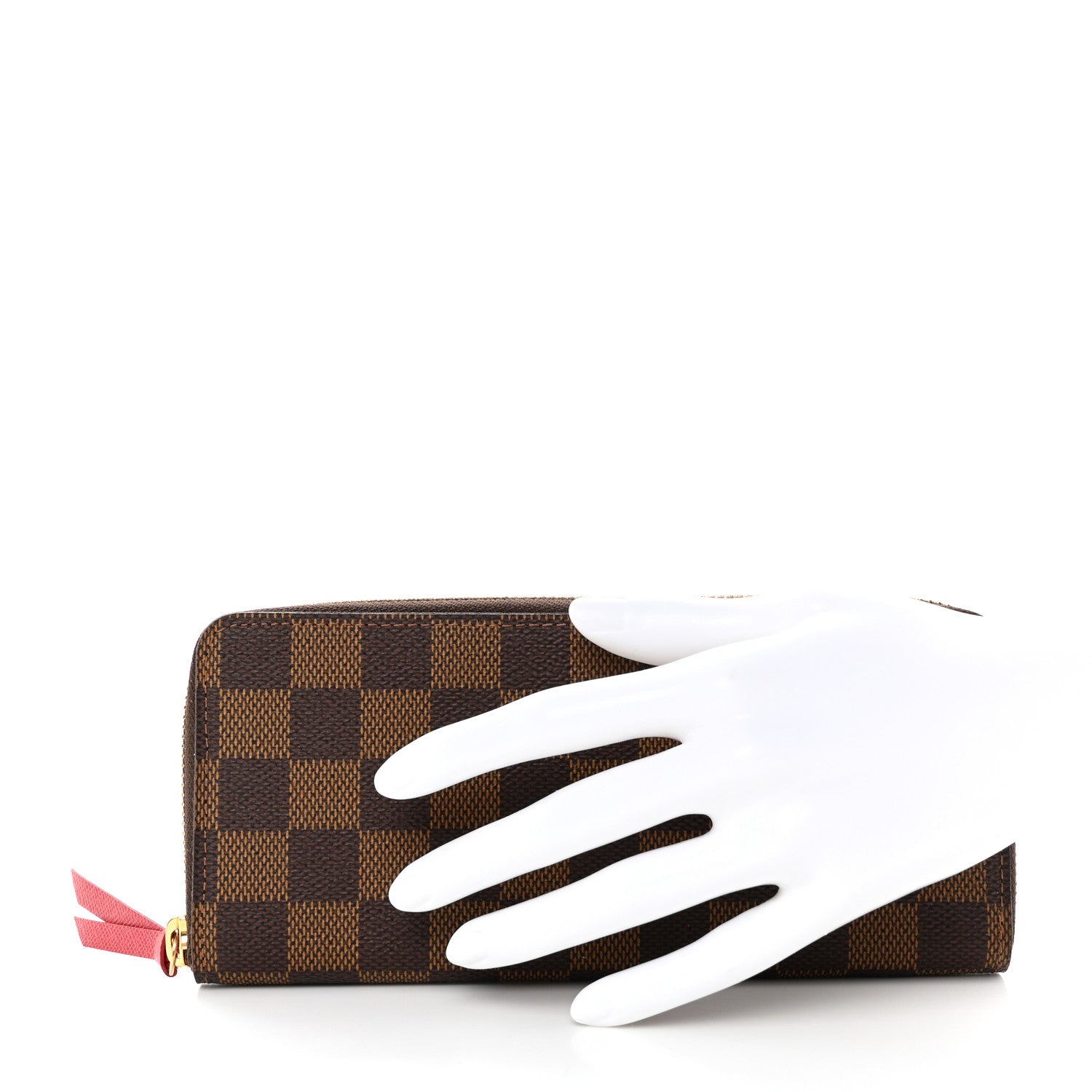 Louis Vuitton Damier Ebene Clemence Wallet Cherry 2 of 9