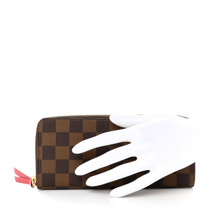 Louis Vuitton Damier Ebene Clemence Wallet Cherry 2 of 9