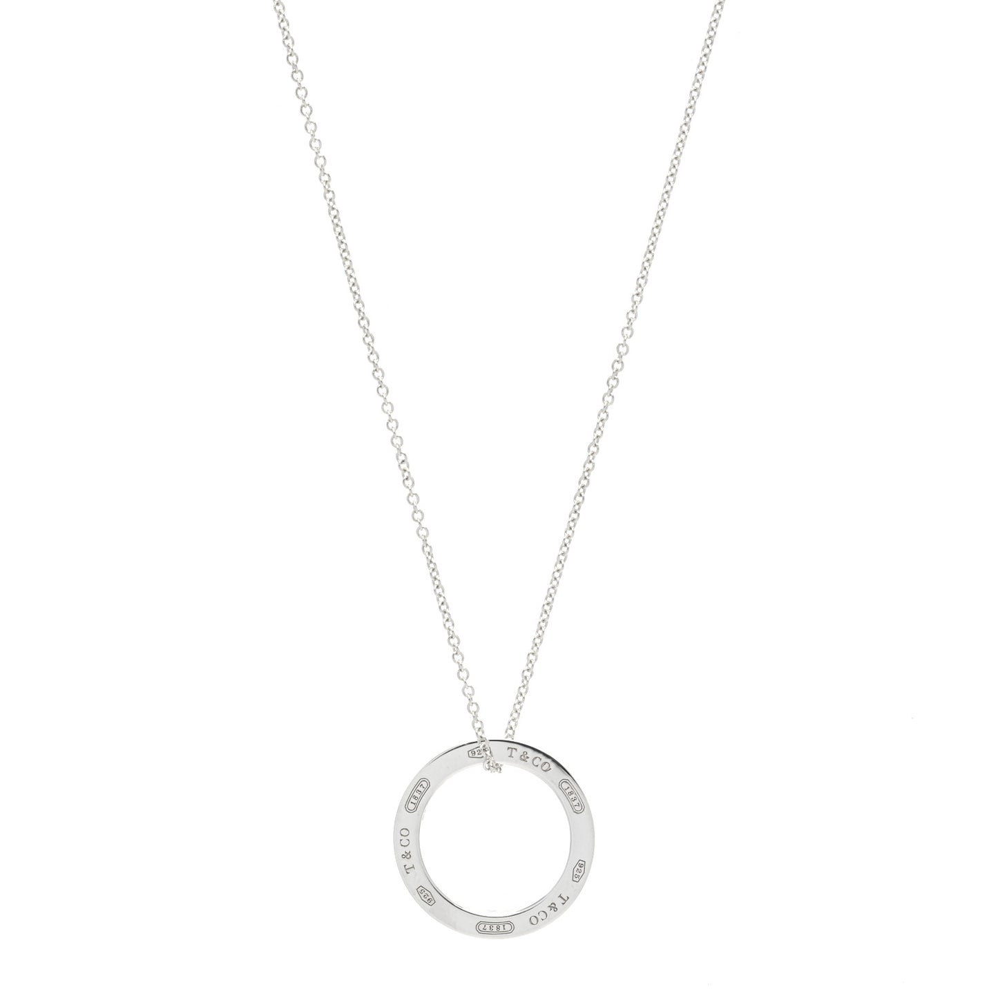 Sterling Silver 1837 Circle Pendant Necklace