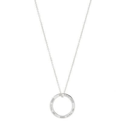 Tiffany Sterling Silver 1837 Circle Pendant Necklace 1 of 7