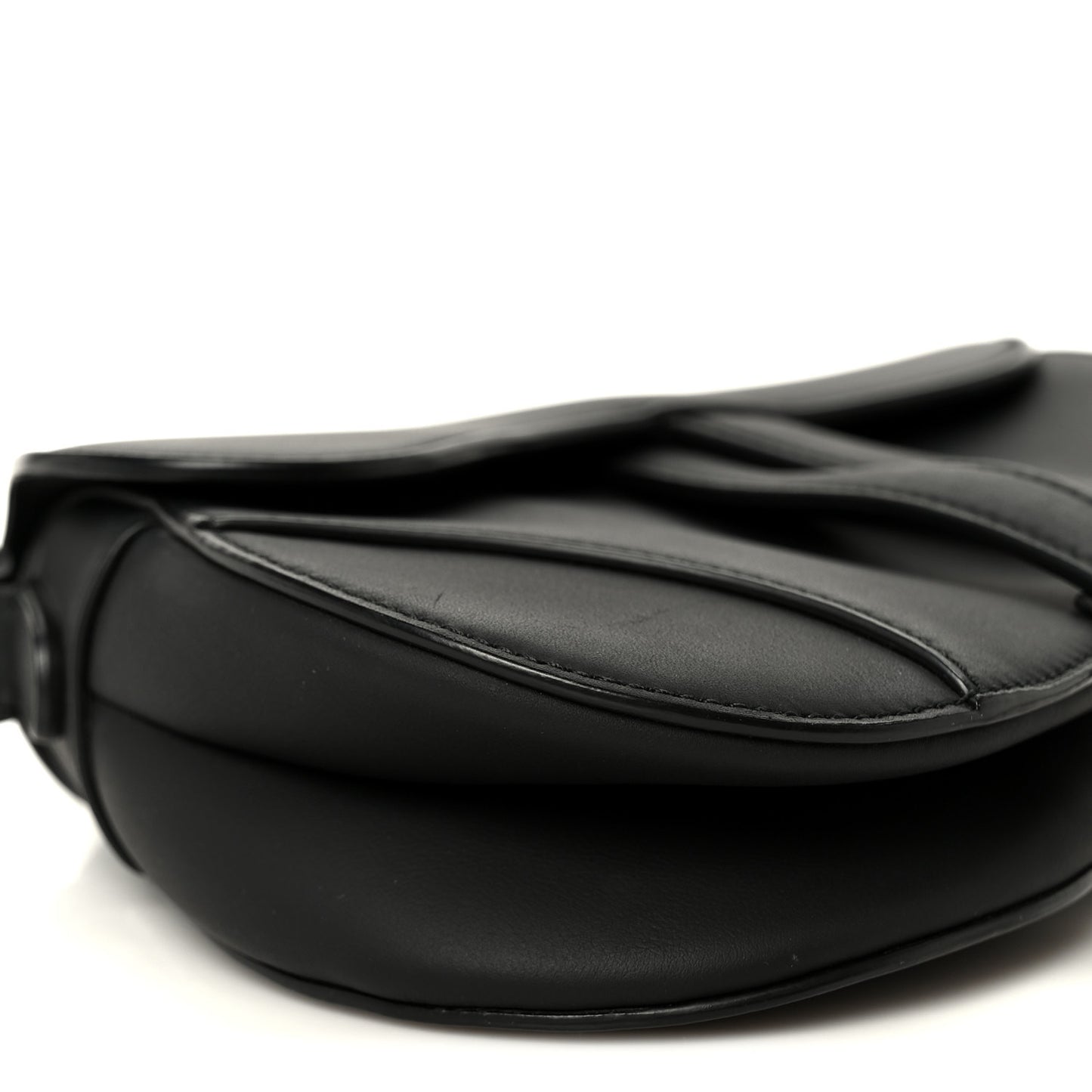 Ultra Matte Calfskin Mini Saddle Bag Black