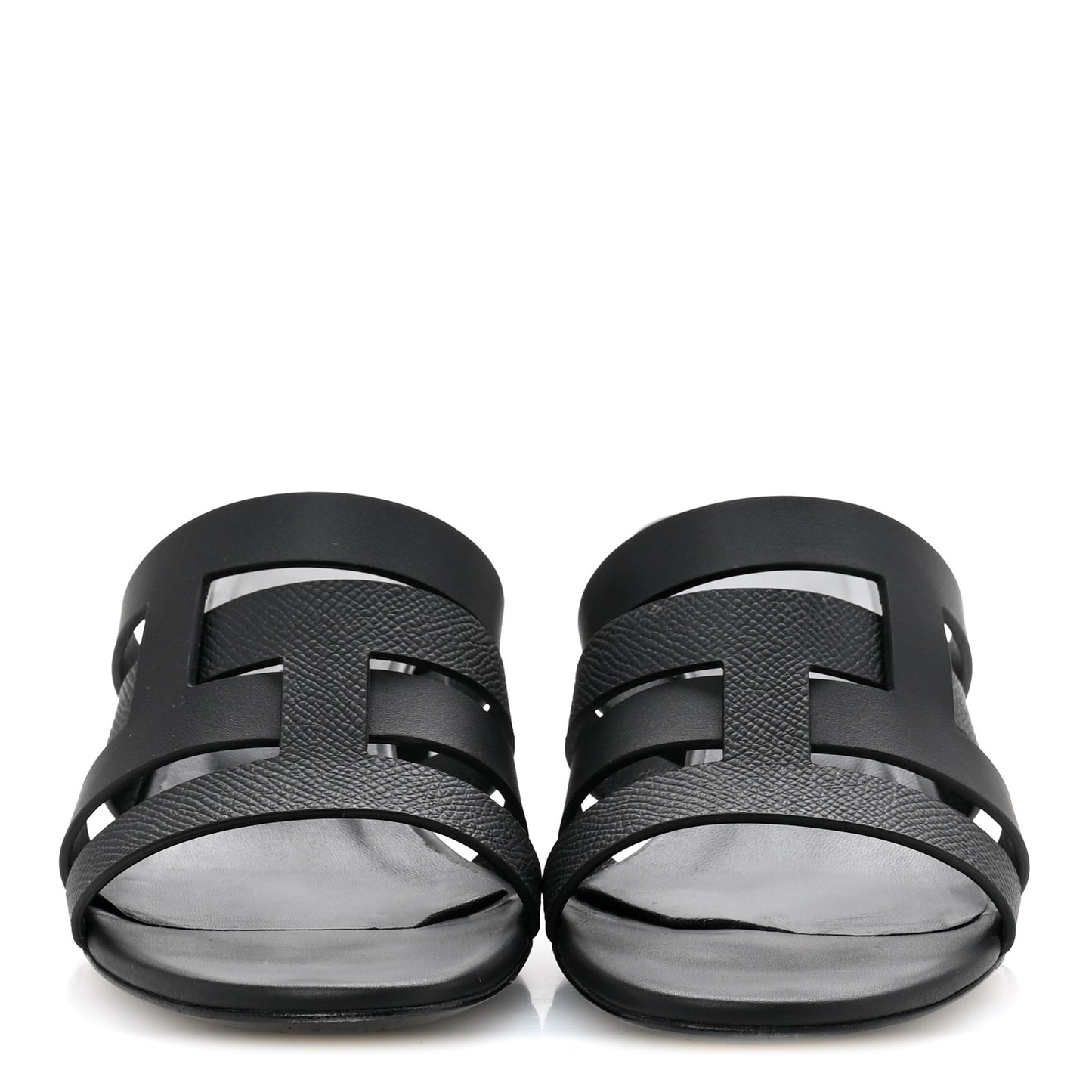 Calfskin Epsom Amica Sandals 35 Black