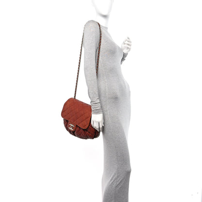 Chanel Washed Lambskin Quilted Large Chain Around Messenger Brown 2 of 11