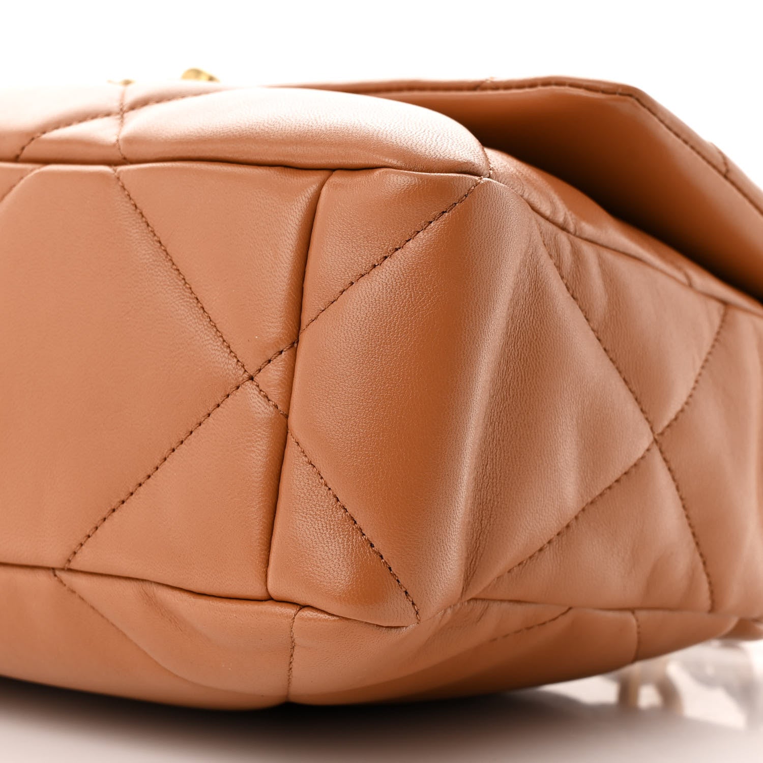 Chanel Lambskin Quilted Large Chanel 19 Flap Brown 10 of 11